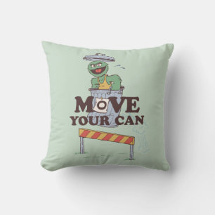 Sesame Street Oscar the Grouch Move Your Can Throw Pillow
