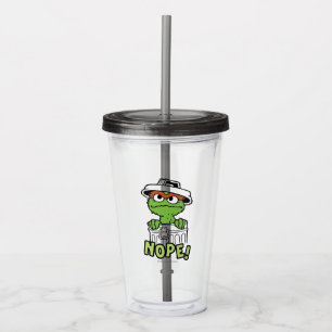 Sesame Street Oscar the Grouch Nope! Acrylic Tumbler
