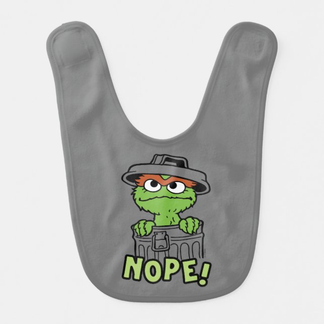 Sesame Street | Oscar the Grouch Nope! Baby Bib (Front)