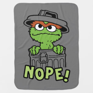 Sesame Street Oscar the Grouch Nope! Baby Blanket