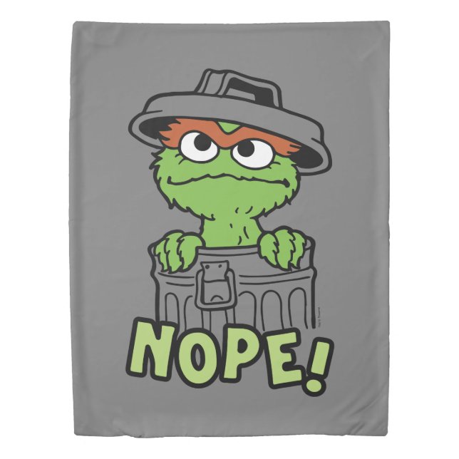 Sesame Street | Oscar the Grouch Nope! Duvet Cover (Front)