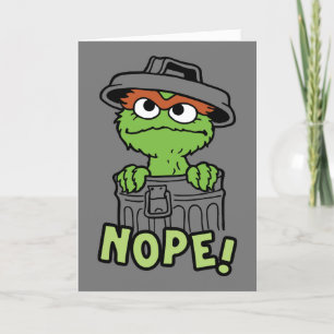Sesame Street Oscar the Grouch Nope! Holiday Card