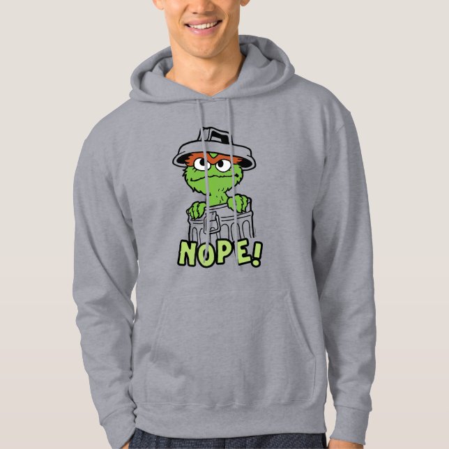 Sesame Street | Oscar the Grouch Nope! Hoodie (Front)