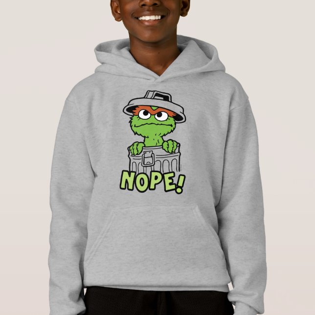Sesame Street | Oscar the Grouch Nope! Hoodie (Front)