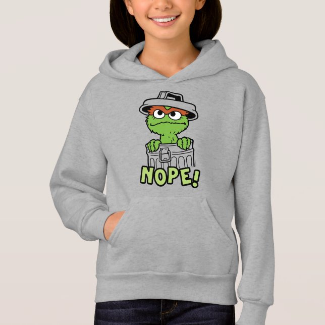 Sesame Street | Oscar the Grouch Nope! Hoodie (Front)
