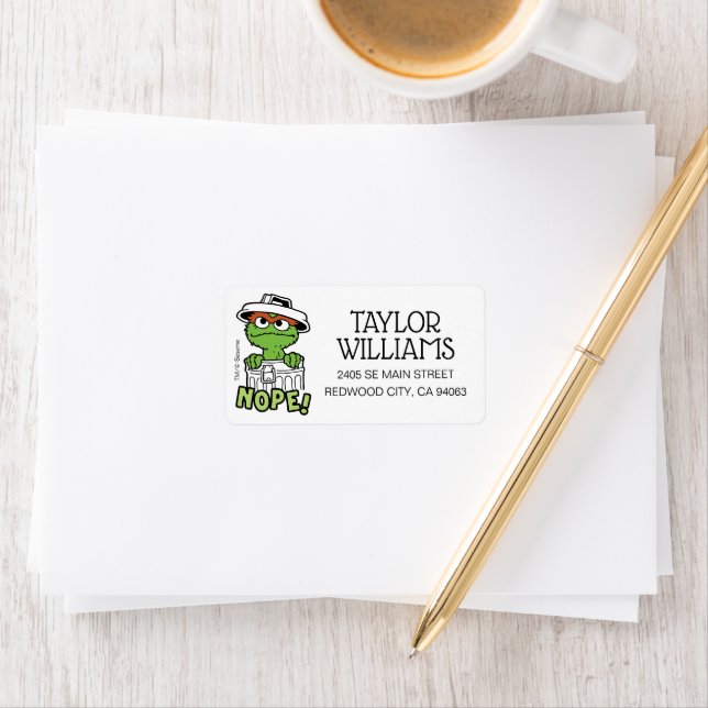 Sesame Street | Oscar the Grouch Nope! Label (Insitu)