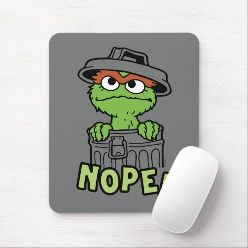 Sesame Street  Oscar the Grouch Nope Mouse Pad