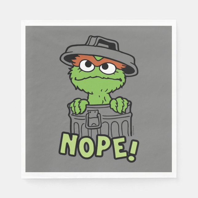 Sesame Street | Oscar the Grouch Nope! Napkins (Front)