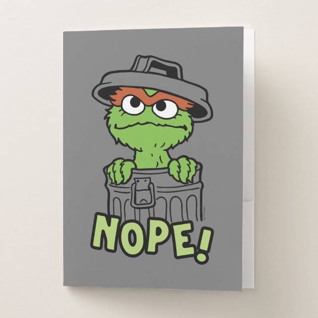 Sesame Street | Oscar the Grouch Nope! Pocket Folder (Front)