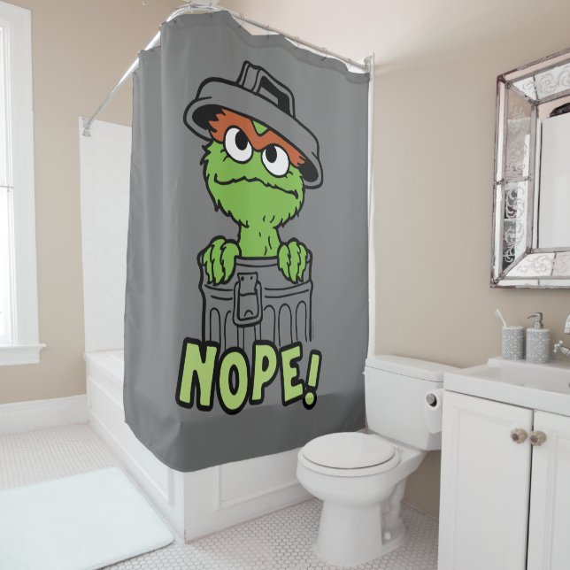 Sesame Street | Oscar the Grouch Nope! Shower Curtain (In Situ)