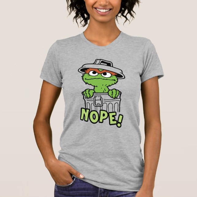 Sesame Street | Oscar the Grouch Nope! T-Shirt (Front)