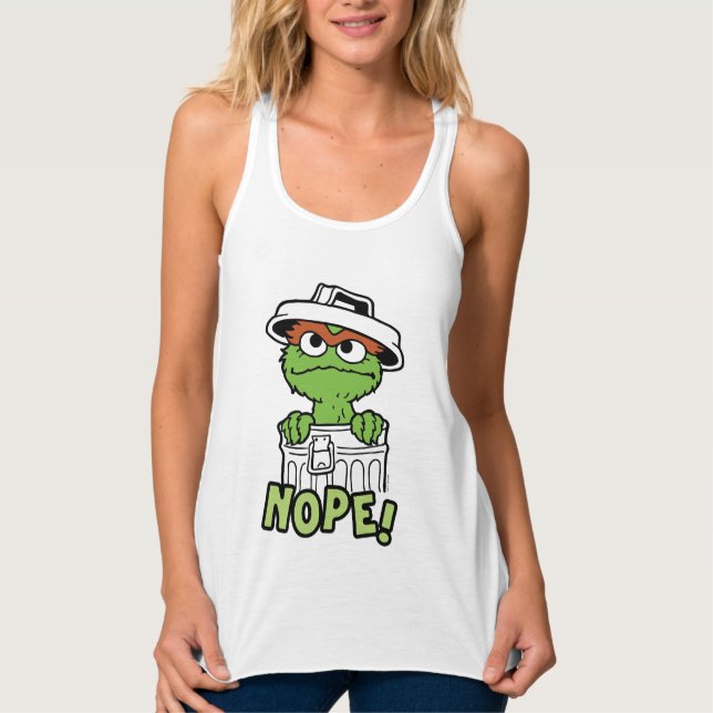 Sesame Street | Oscar the Grouch Nope! Tank Top (Front)
