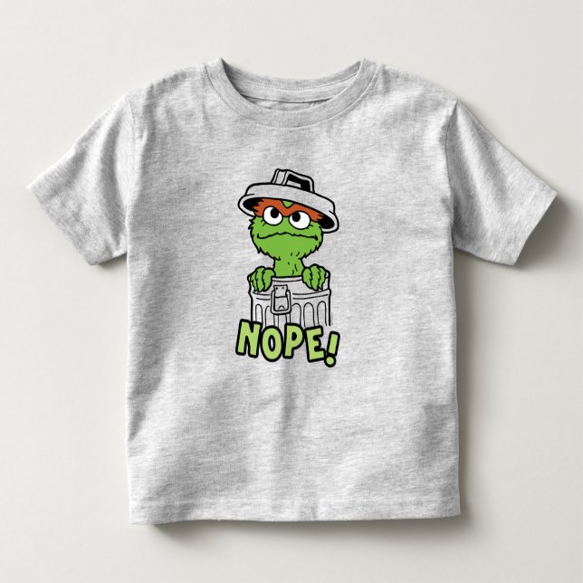 Sesame Street | Oscar the Grouch Nope! Toddler T-shirt (Front)