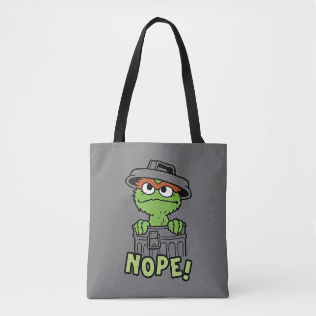 Sesame Street | Oscar the Grouch Nope! Tote Bag (Front)