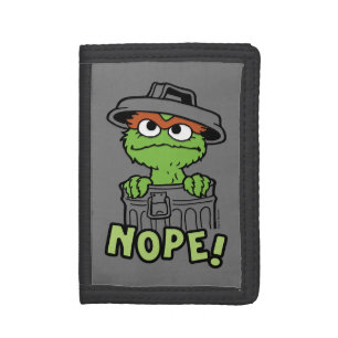 Sesame Street Oscar the Grouch Nope! Tri-fold Wallet