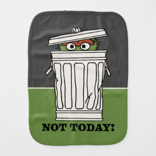 Sesame Street Oscar the Grouch Not Today! Baby Burp Cloth