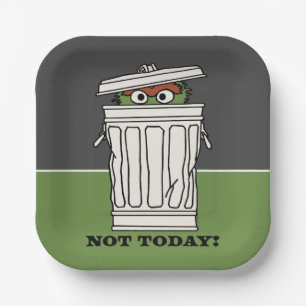 Sesame Street   Oscar the Grouch Not Today! Paper Plates