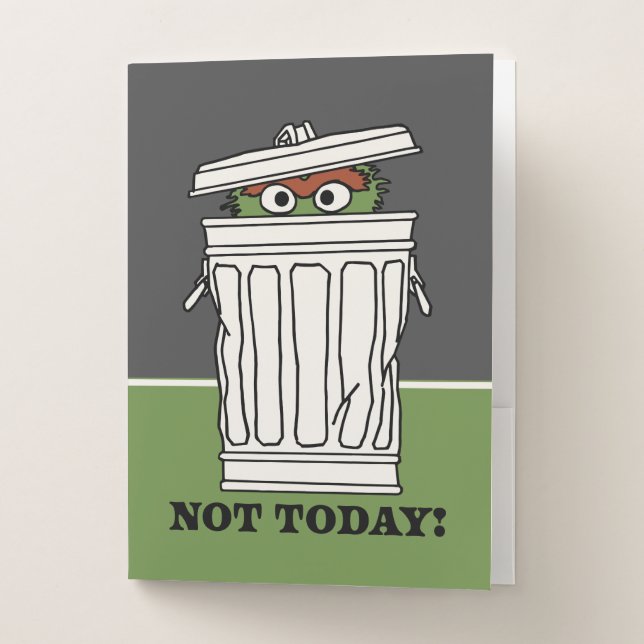 Sesame Street | Oscar the Grouch Not Today! Pocket Folder (Front)