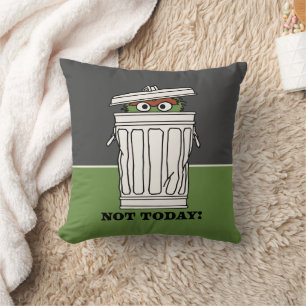 Sesame Street Oscar the Grouch Not Today! Throw Pillow