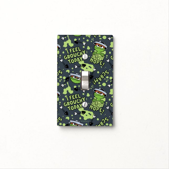 Sesame Street | Oscar the Grouch Phrase Pattern Light Switch Cover (In Situ)