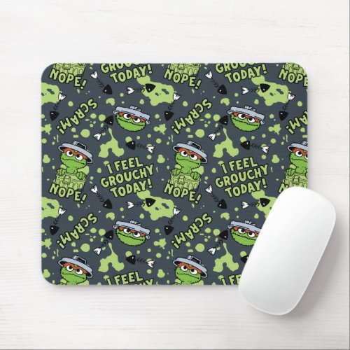 Sesame Street  Oscar the Grouch Phrase Pattern Mouse Pad