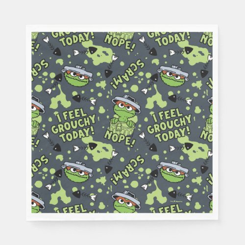 Sesame Street  Oscar the Grouch Phrase Pattern Napkins