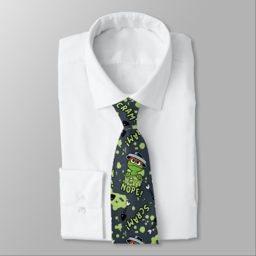 Sesame Street  Oscar the Grouch Phrase Pattern Neck Tie