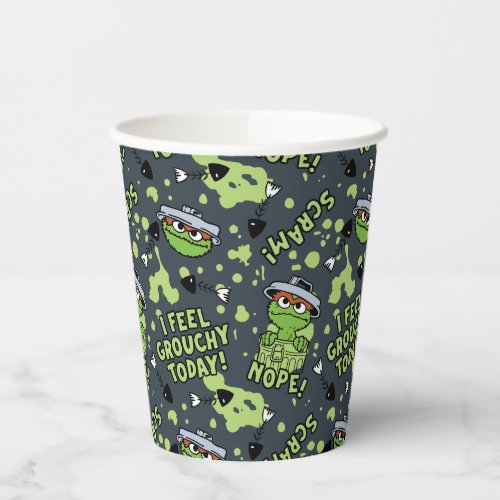 Sesame Street  Oscar the Grouch Phrase Pattern Paper Cups