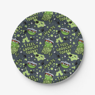 Sesame Street   Oscar the Grouch Phrase Pattern Paper Plates