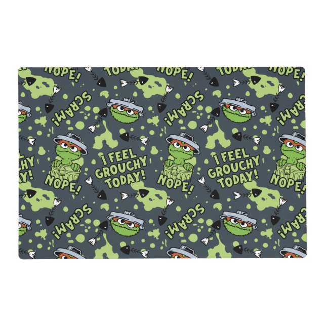 Sesame Street | Oscar the Grouch Phrase Pattern Placemat (Front)