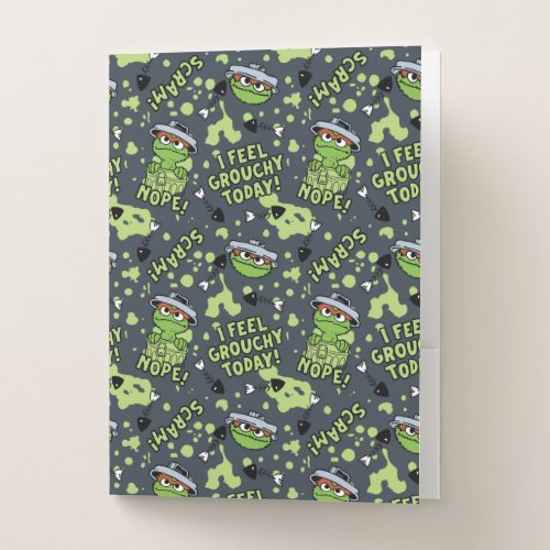 Sesame Street  Oscar the Grouch Phrase Pattern Pocket Folder