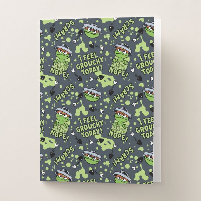 Sesame Street | Oscar the Grouch Phrase Pattern Pocket Folder (Front)