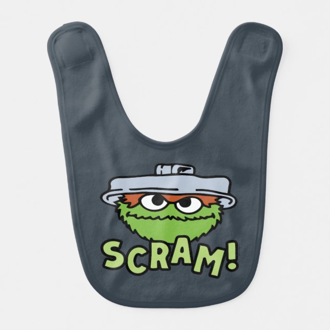 Sesame Street | Oscar the Grouch Scram! Baby Bib (Front)