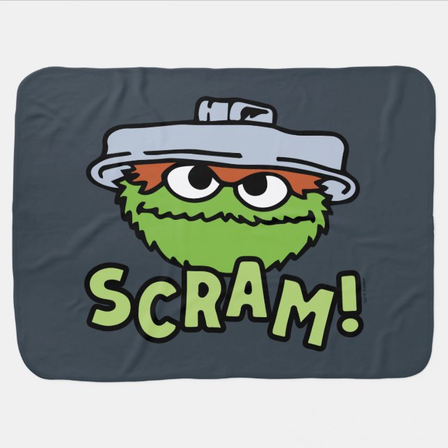Sesame Street | Oscar the Grouch Scram! Baby Blanket (Horizontal)