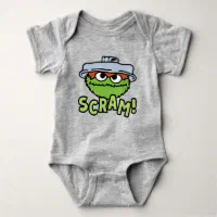 Infant Oscar The Grouch Black Sesame Street Personalized Bodysuit