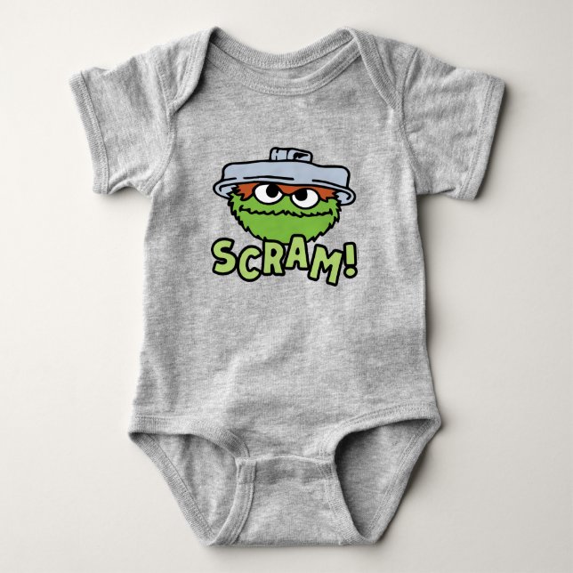 Sesame Street | Oscar the Grouch Scram! Baby Bodysuit (Front)