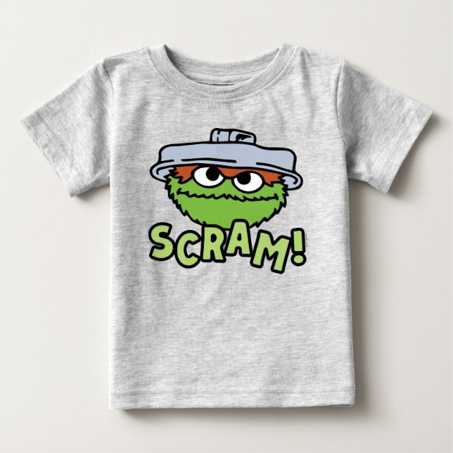 Sesame Street | Oscar the Grouch Scram! Baby T-Shirt (Front)