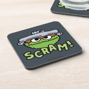 Sesame Street Oscar the Grouch Scram! Beverage Coaster