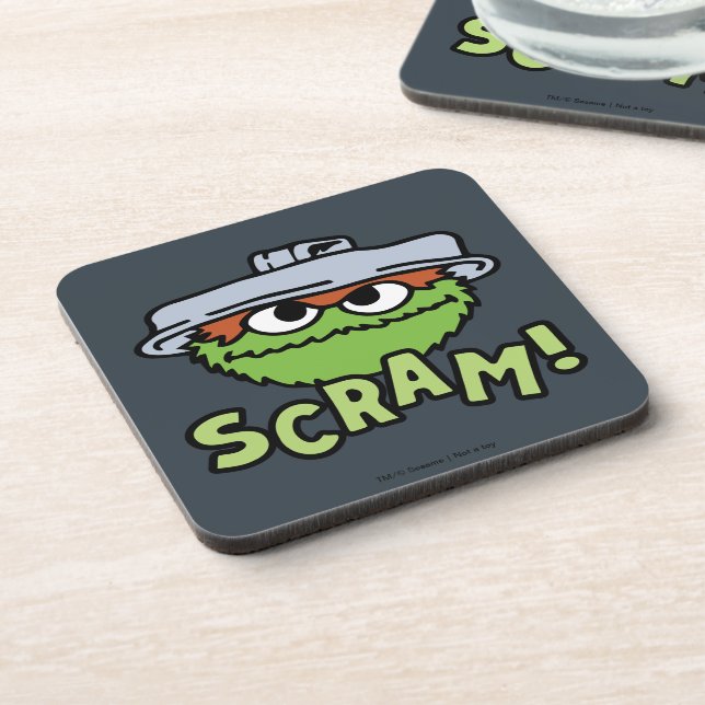 Sesame Street | Oscar the Grouch Scram! Beverage Coaster (Left Side)