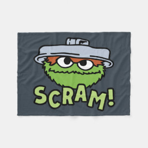 Sesame Street Oscar the Grouch Scram! Fleece Blanket