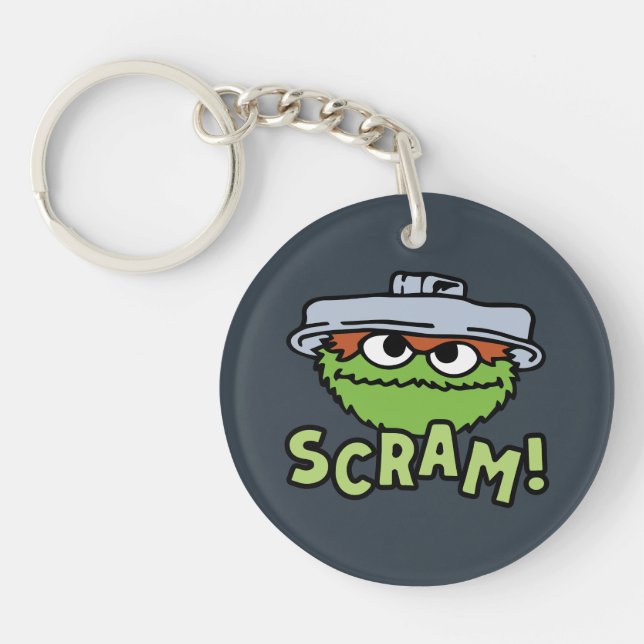 Sesame Street | Oscar the Grouch Scram! Keychain (Front)