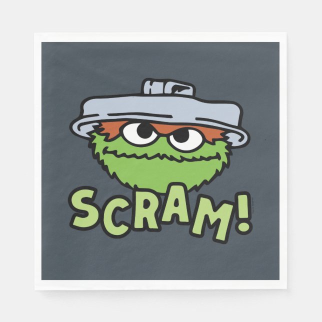 Sesame Street | Oscar the Grouch Scram! Napkins (Front)