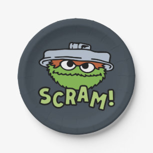 Sesame Street   Oscar the Grouch Scram! Paper Plates