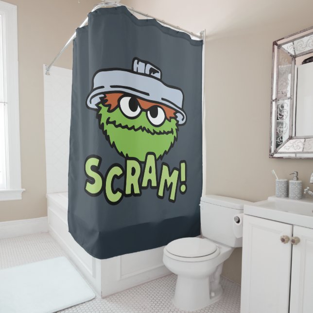 Sesame Street | Oscar the Grouch Scram! Shower Curtain (In Situ)
