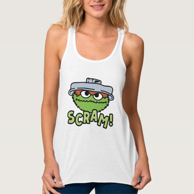 Sesame Street | Oscar the Grouch Scram! Tank Top (Front)
