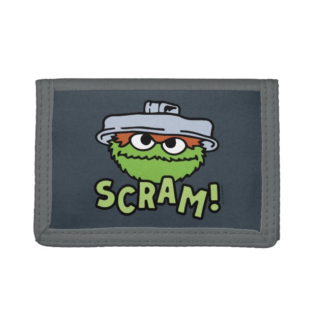 Sesame Street | Oscar the Grouch Scram! Trifold Wallet (Front)
