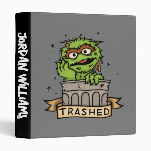 Sesame Street   Oscar the Grouch Trashed 3 Ring Binder