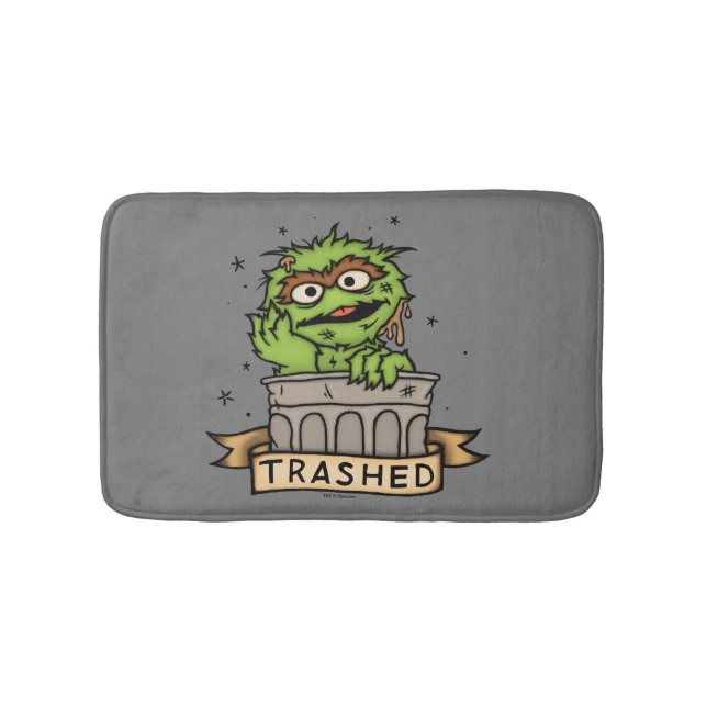 Sesame Street | Oscar the Grouch Trashed Bath Mat (Front)