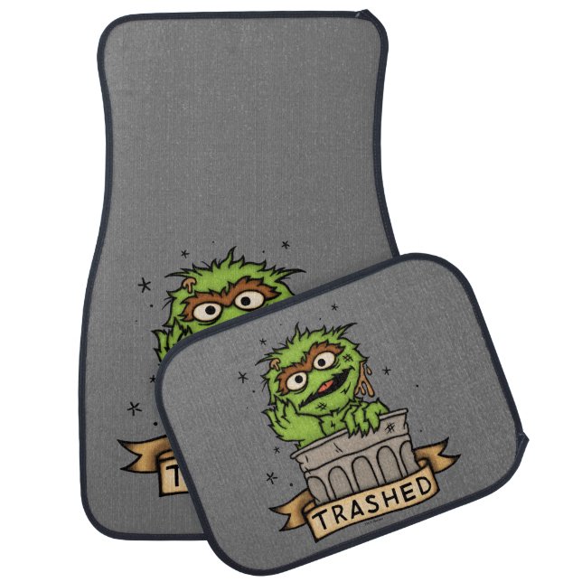 Sesame Street | Oscar the Grouch Trashed Car Floor Mat (Set)