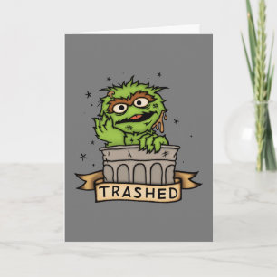 Sesame Street Oscar the Grouch Trashed Card
